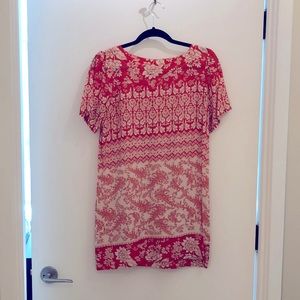 Novella Royale orange/cream paisley mini dress